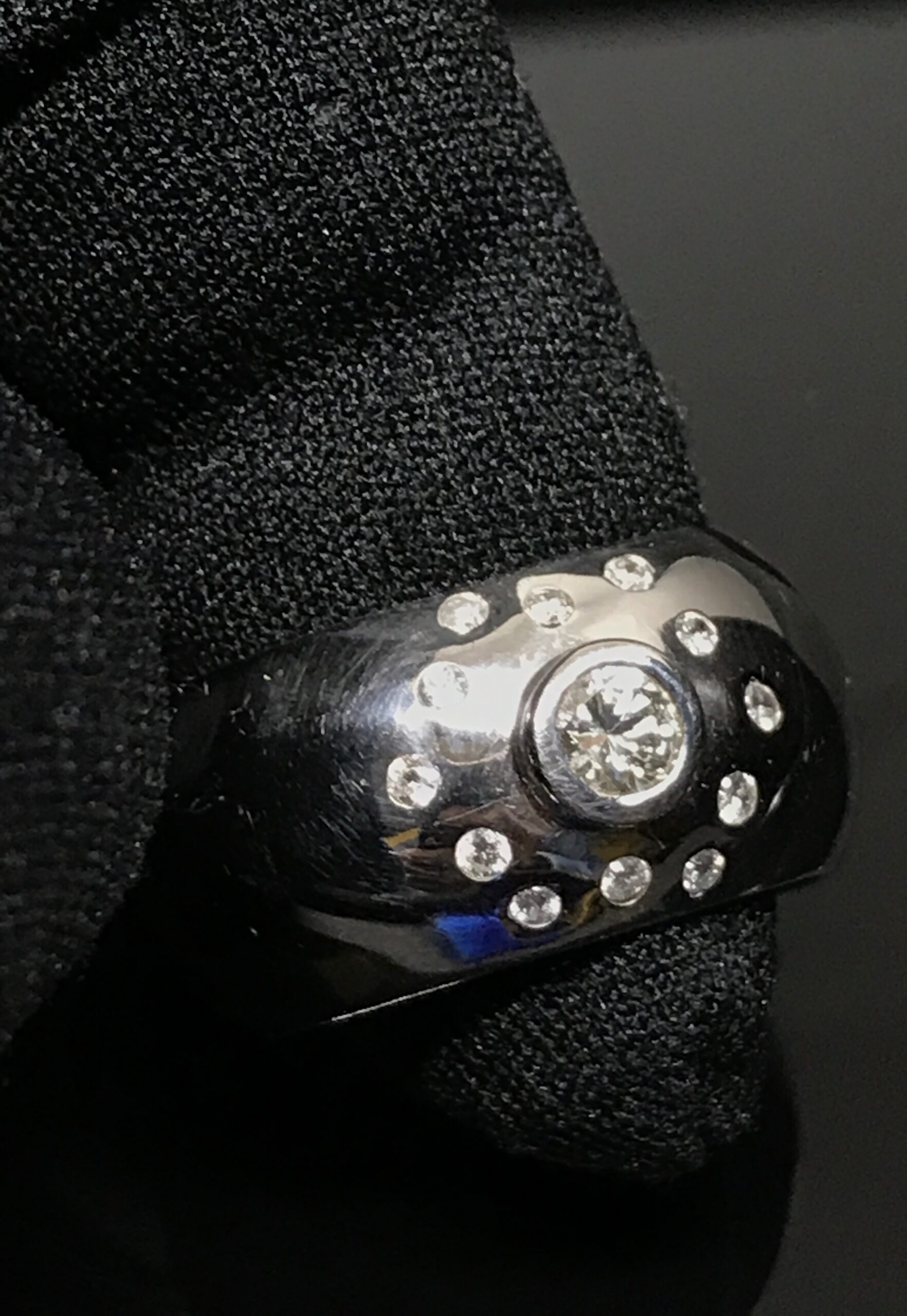 ANILLO ORO BLANCO DIAMANTE CENTRAL